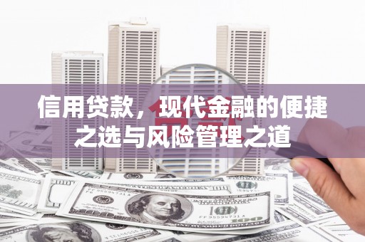 濠江信用贷款，现代金融的便捷之选与风险管理之道