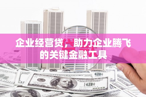 濠江企业经营贷，助力企业腾飞的关键金融工具