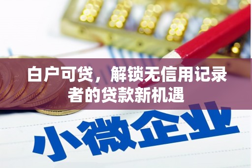 濠江白户可贷，解锁无信用记录者的贷款新机遇