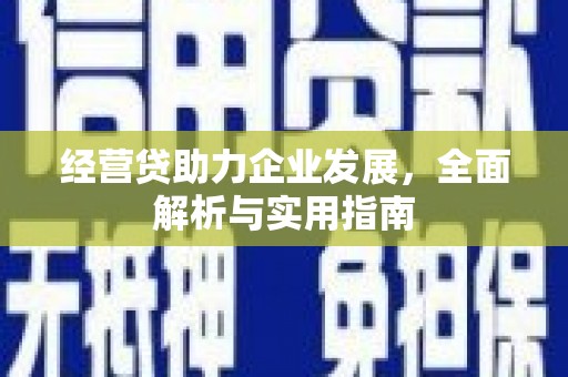 濠江经营贷助力企业发展，全面解析与实用指南