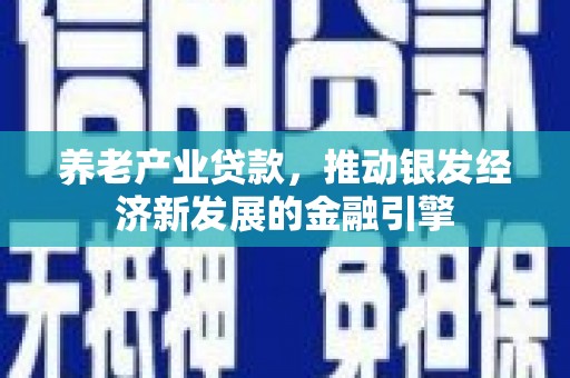 濠江养老产业贷款，推动银发经济新发展的金融引擎