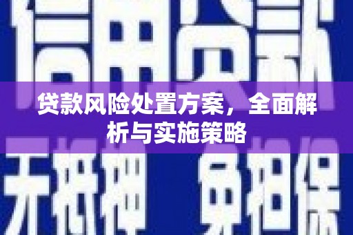 濠江贷款风险处置方案，全面解析与实施策略